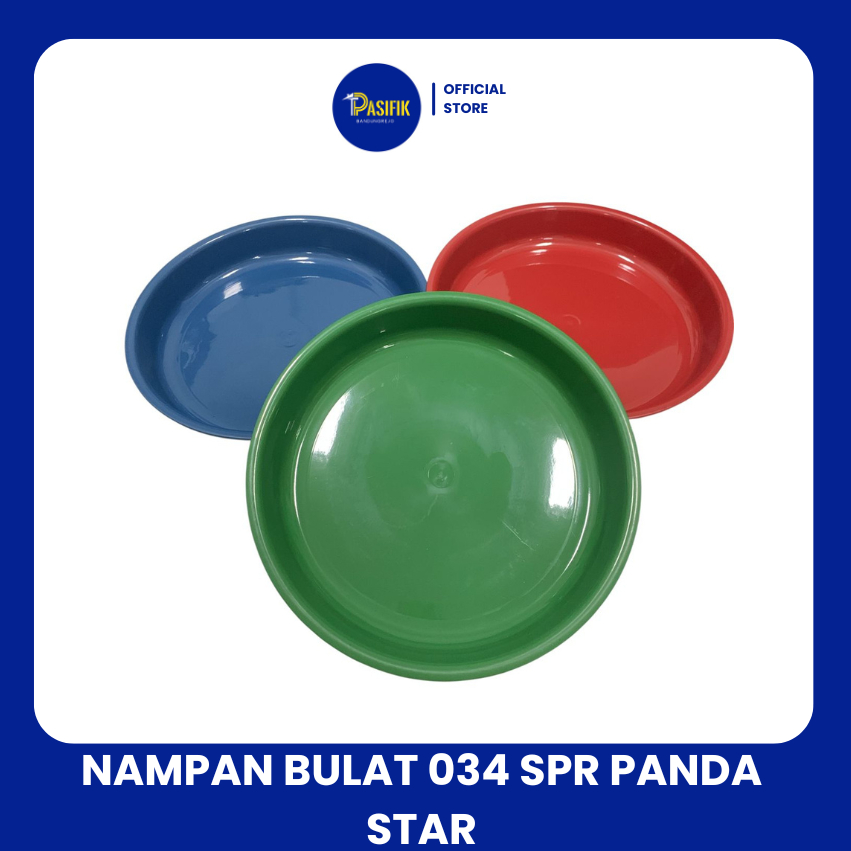 NAMPAN PLASTIK BULAT 034 WARNA MURAH/NAMPAN BULAT PLASTIK MERK PANDA STAR