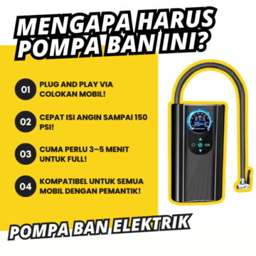 BEST DEALS Pompa Ban Elektrik Portable Motor & Mobil & Sepeda & Bola Digital USB