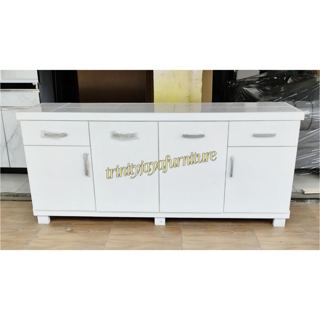 Meja Dapur Kitchen Set Bawah Kayu Bloktik 4Pintu /trinityjayafurniturepl