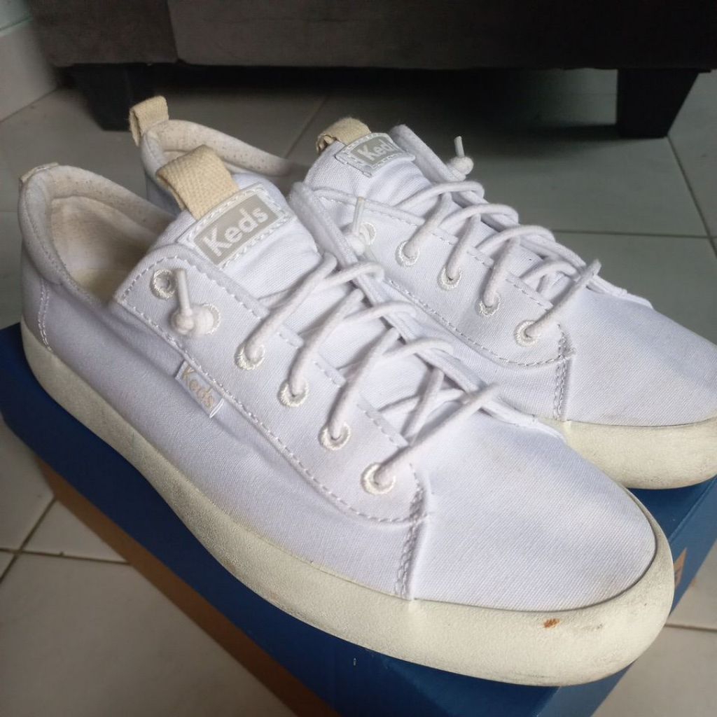 preloved KEDs Kickback canvas white