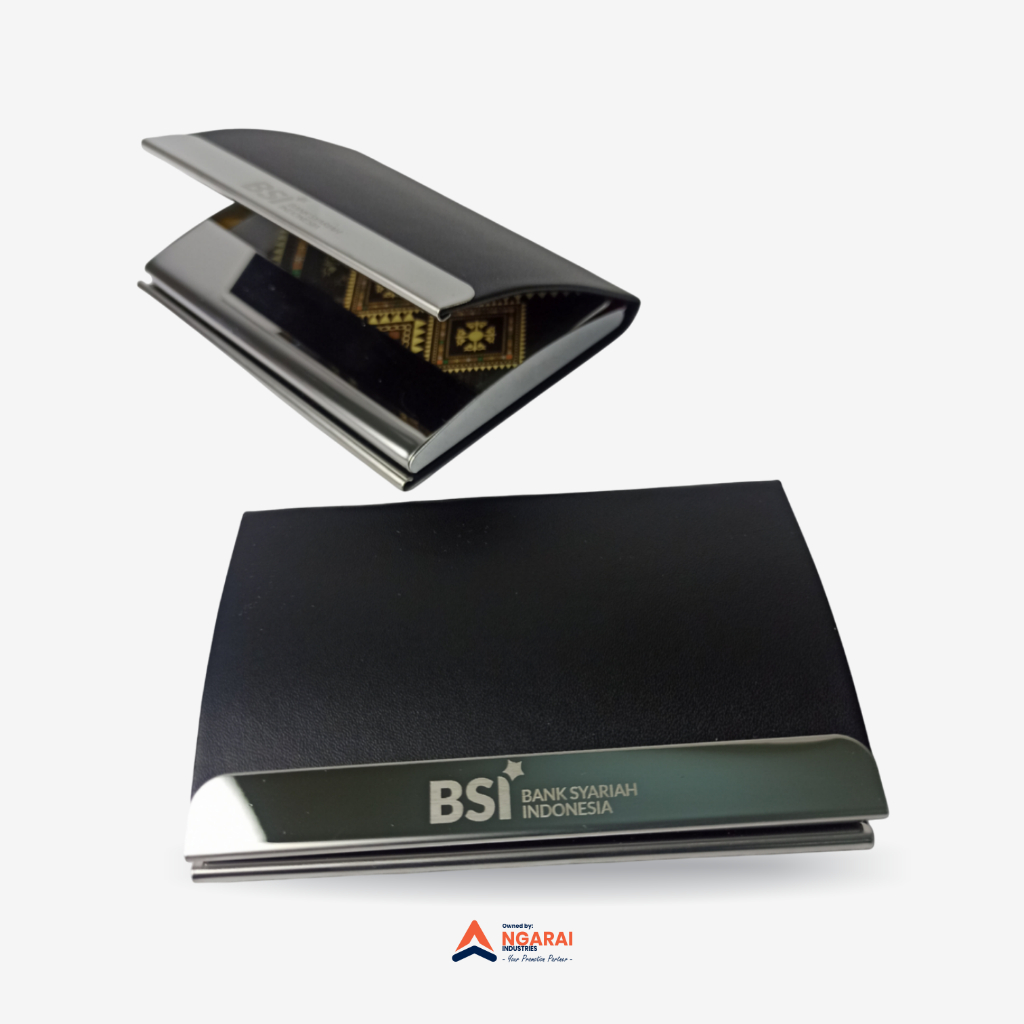 

READY STOCK Ngarai Box Kartu Nama Bahan Stainless Promosi BSI Bank Syariah Indonesia