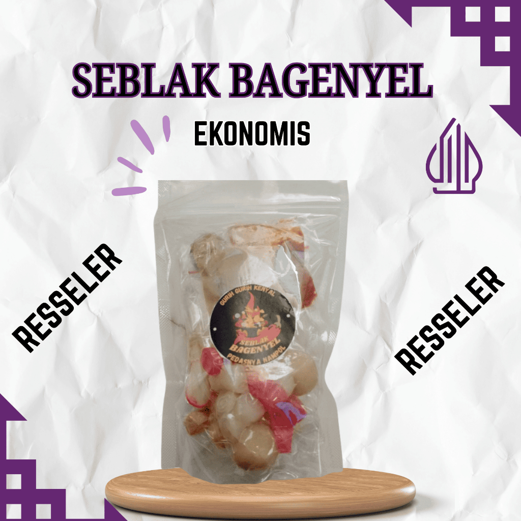 

Seblak Bagenyel Ekonomis - Reseller Minimal 5 Pcs
