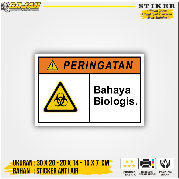 

Stiker Sign Bahaya Biologis / Stiker Peringatan Bahaya Biologis