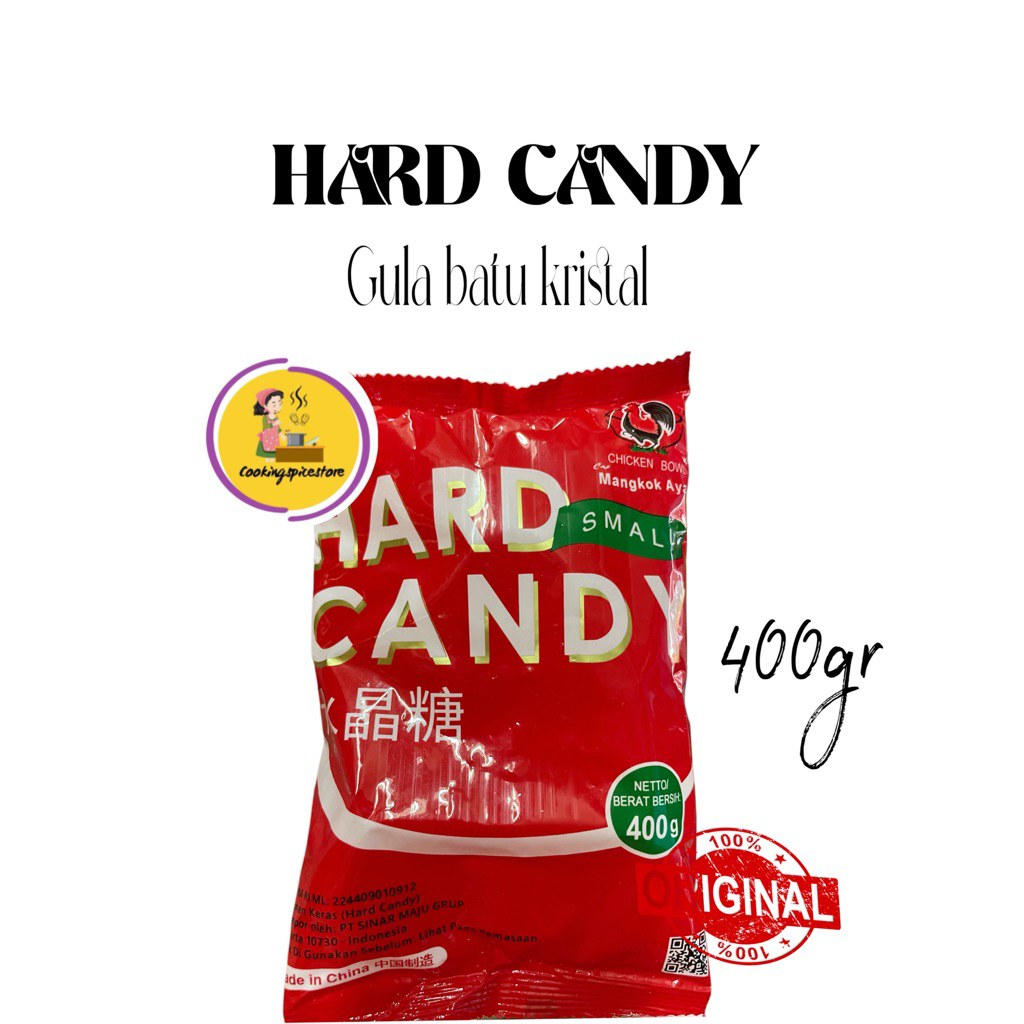 

Hard Candy Gula Batu Kristal 400gr | Gula Batu Masak & Minuman Original Import