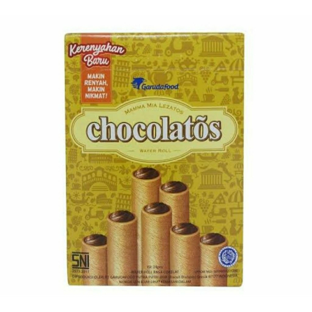 

Chocolatos Wafer Roll ( isi 24pcs /6gr )