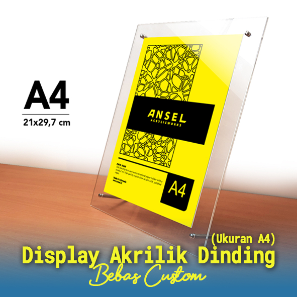 

Display Akrilik Dinding Ukuran A1, Display Akrilik Poster Mewah, Display Akrilik Dinding, Display Akrilik Dinding Media Promosi