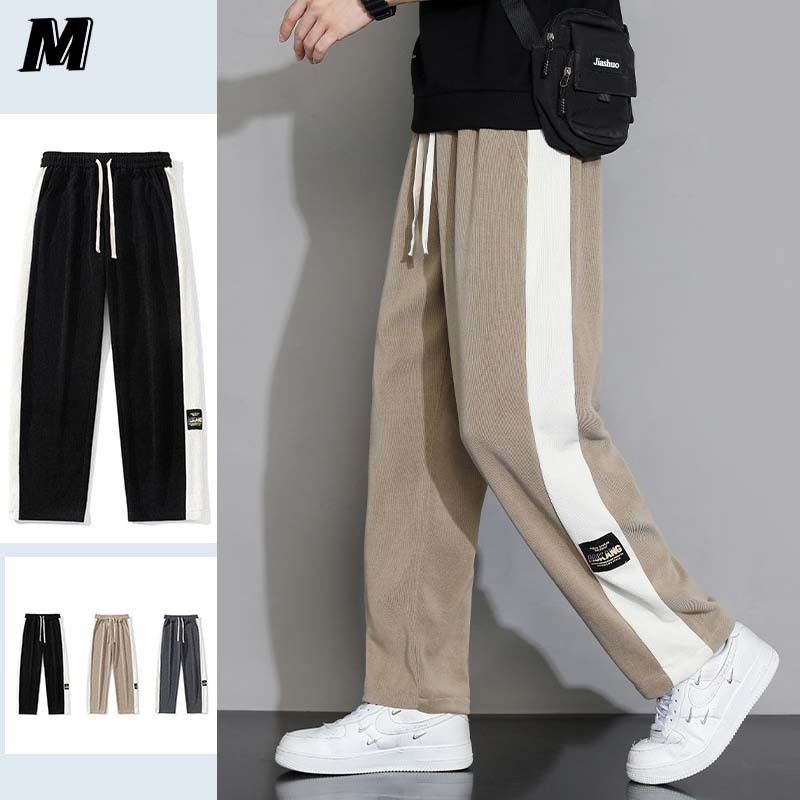 Celana Panjang Corduroy Casual Model lurus pria  gaya Korea  celana korduroy Mode retrokain tahan ke