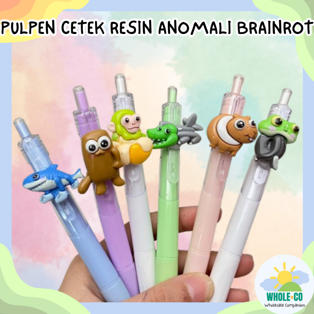 

Pulpen Mekanik Resin Anomali Brainrot Premium Pena Cetek Tung Tung Sahur Lucu Unik Imut Termurah Grosir Cod