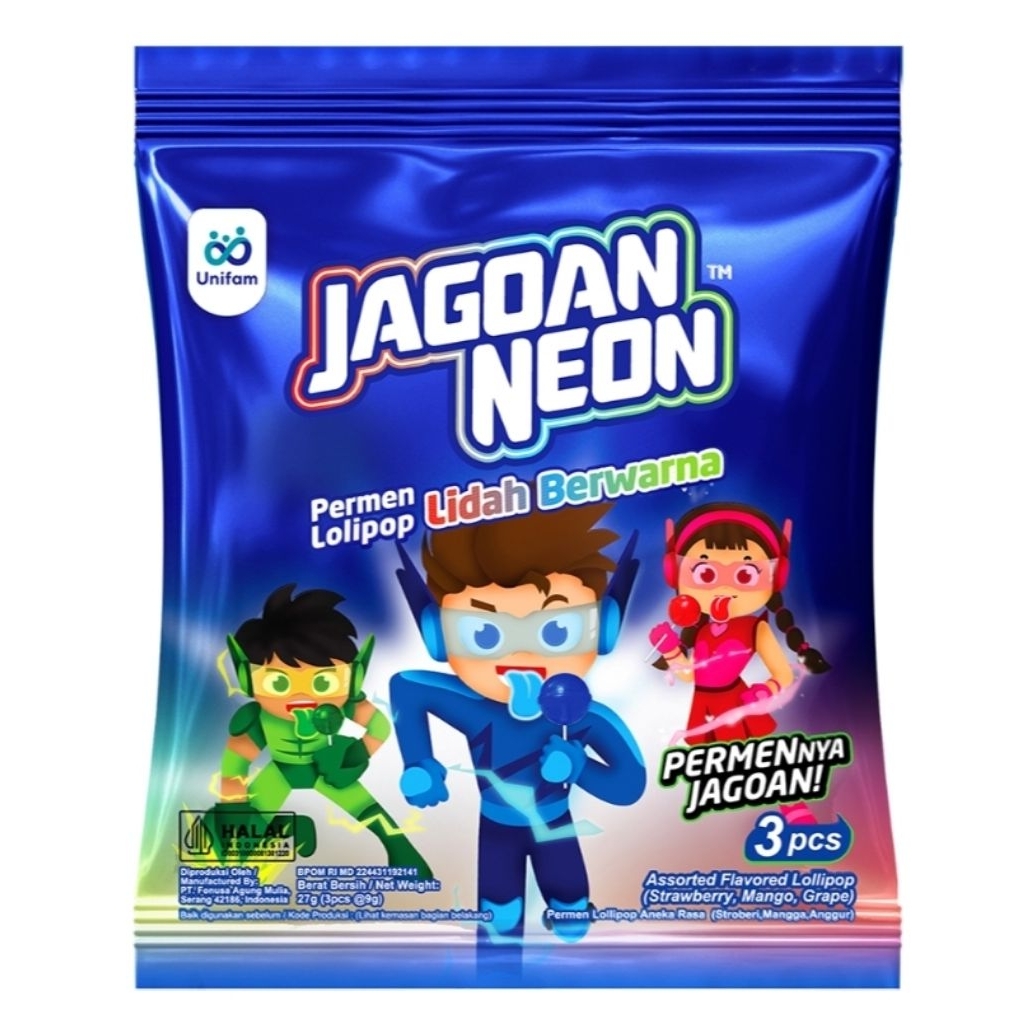 

Jagoan Neon Permen Lolipop Aneka Rasa isi 3