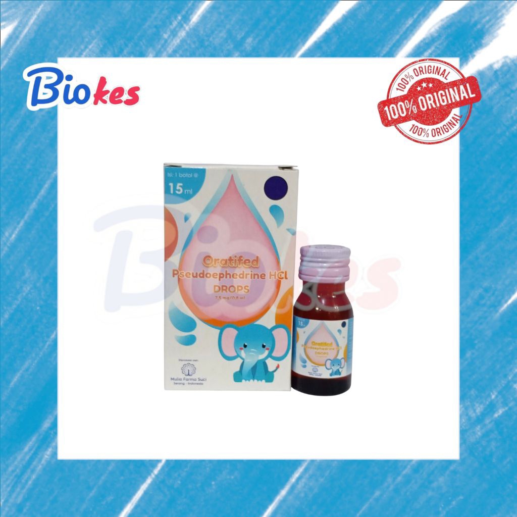 ORATIFED DROPS SIRUP 15ML obat pilek bayi