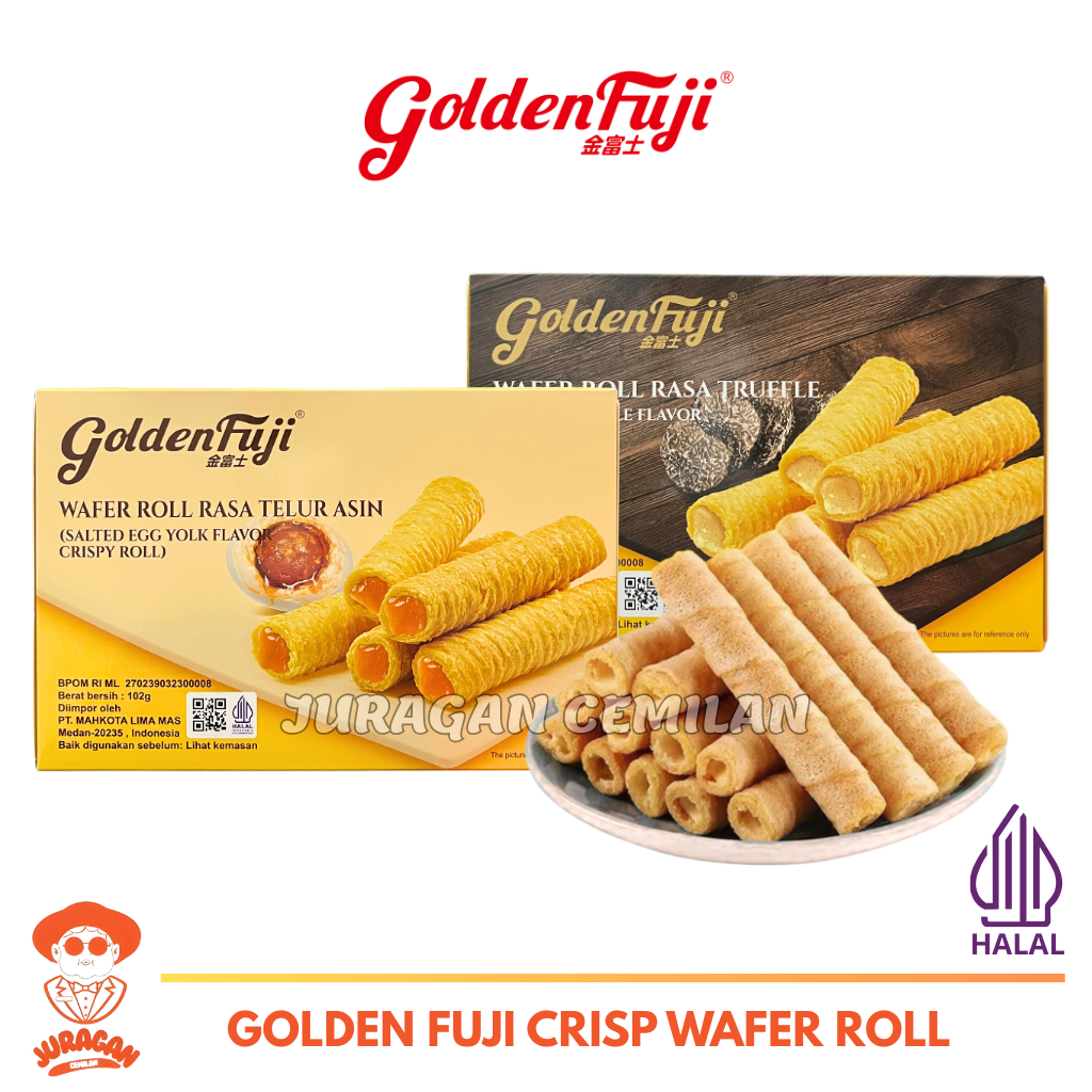 

Golden Fuji Wafer Roll Salted Egg Yolk & Black Truffle Flavour Halal 102g