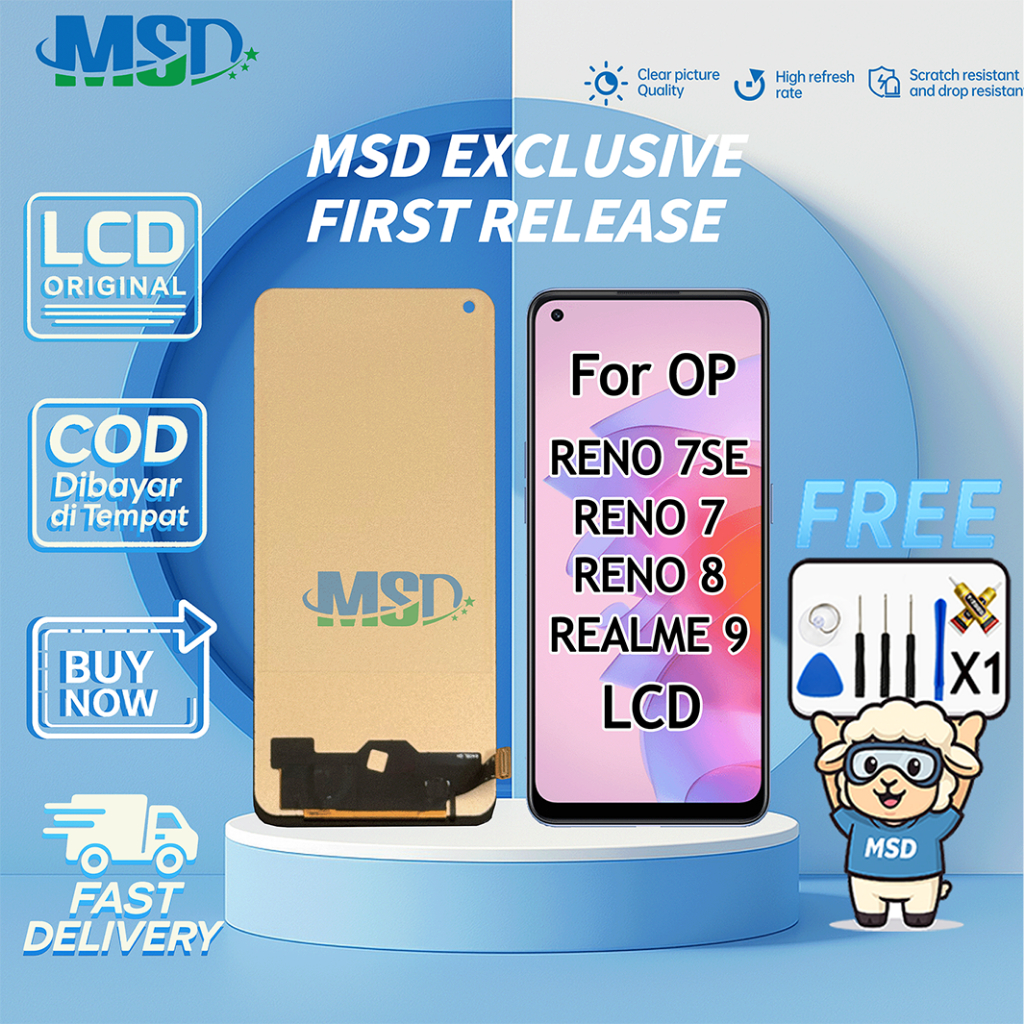 LCD For OPPO RENO 7SE/RENO 7/RENO8/RELME 9  UNIVERSAL FULLSET Touchscreen LCD HP OG ASUGAR/MSD