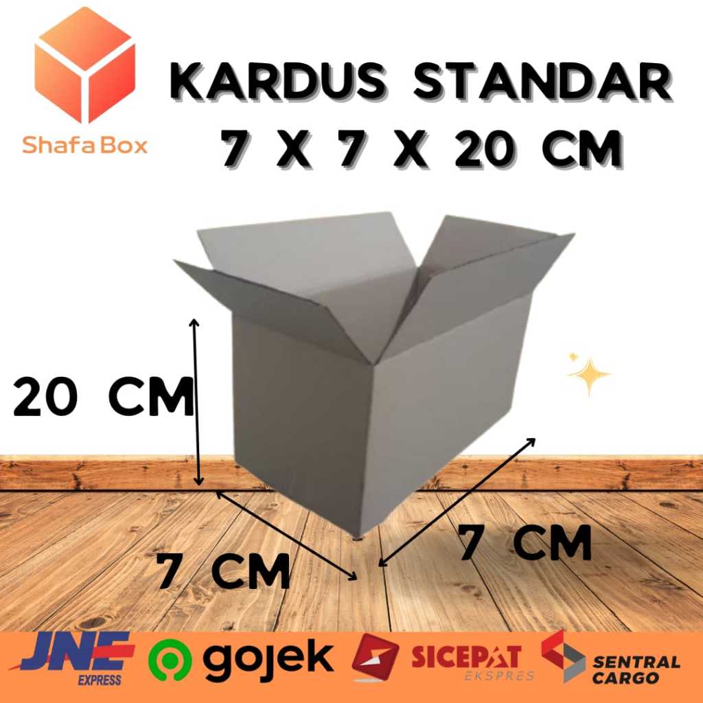 

Kardus Standar Polos 7x7x20cm
