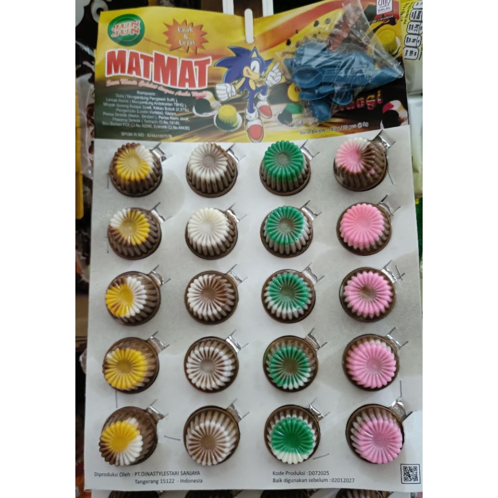 

cokelat aneka warna matmat sepak isi20pcs