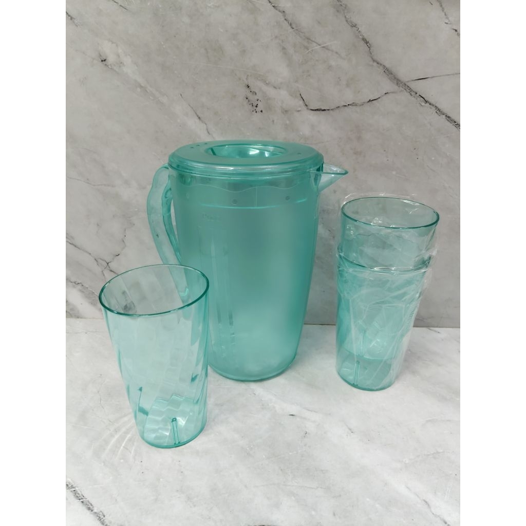 ESKAN AIR SET + GELAS KRISTAL / TEKO PLASTIK / CEREK PLASTIK