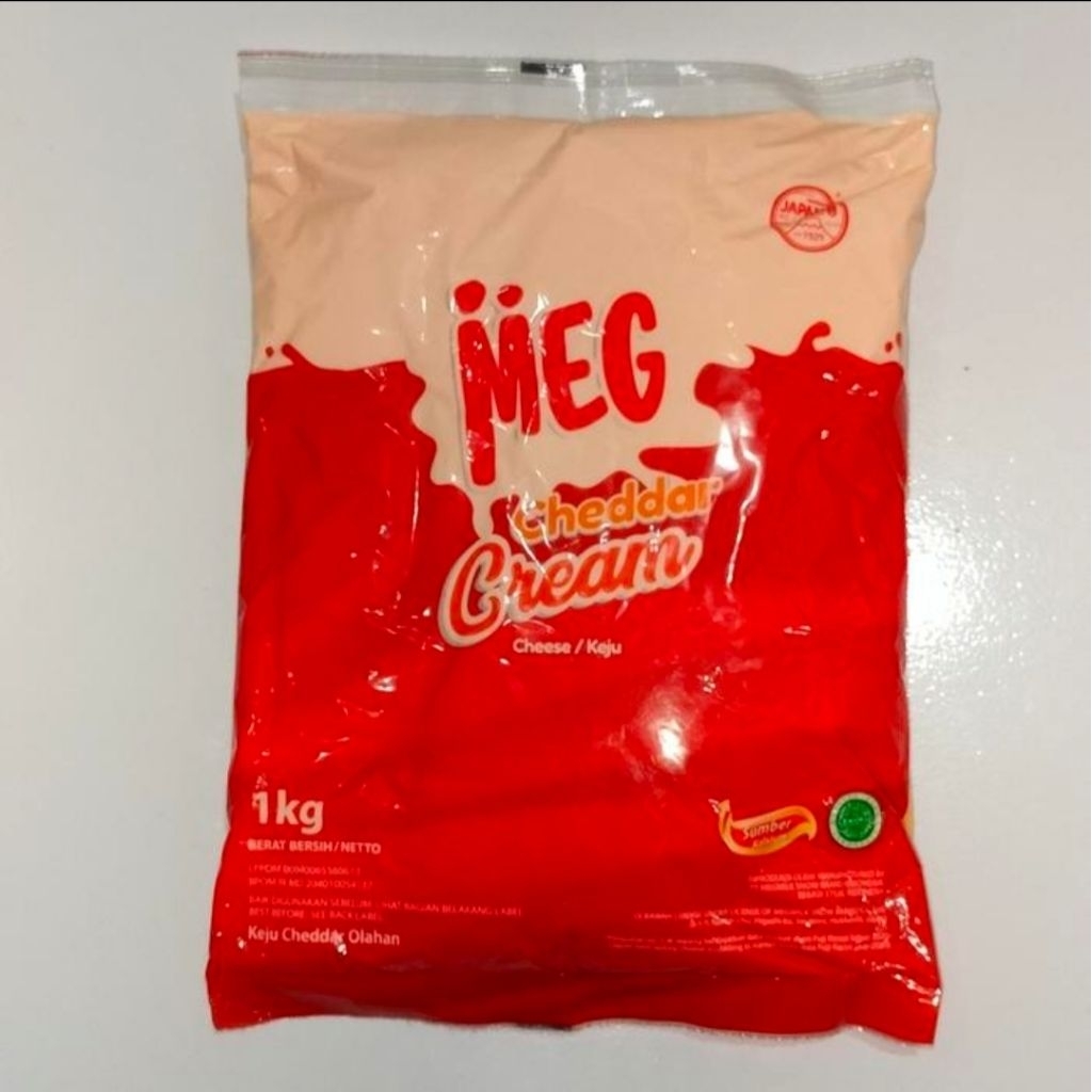 

meg cheddar cream cheese 500gr repack