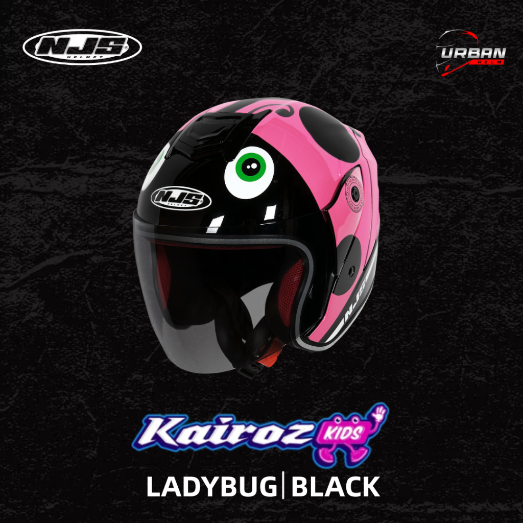 NJS Kairoz Kids Ladybug - Helm Anak | Helm NJS | NJS Anak | Kairoz Anak | Kairoz Motif | Motif Anak 