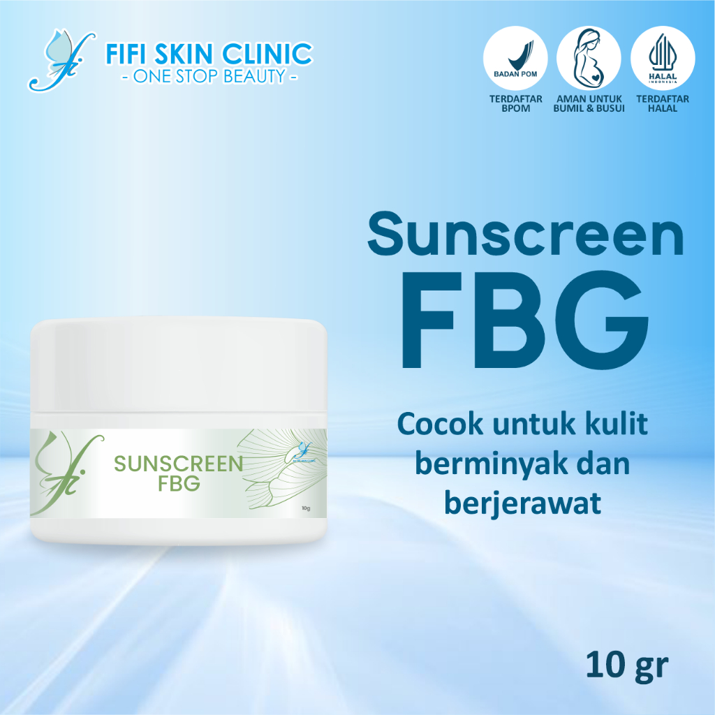 FI Sunscreen FBG dr Fifi Festiany FIFI SKIN CLINIC/ Krim Siang Jerawat Bandel dan Berminyak Berlebih