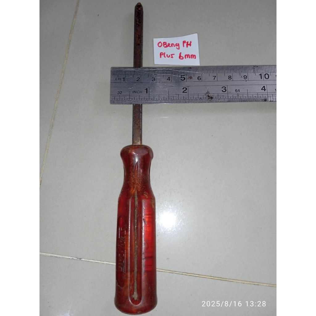 Obeng plus obeng ph obeng + screwdriver ukuran 6 mm