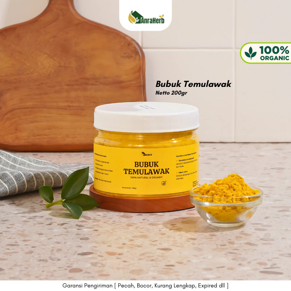 

AnraHerb Bubuk Temulawak 200gr Organik | Anti Inflamasi Dan Tingkatkan Imun Secara Alami