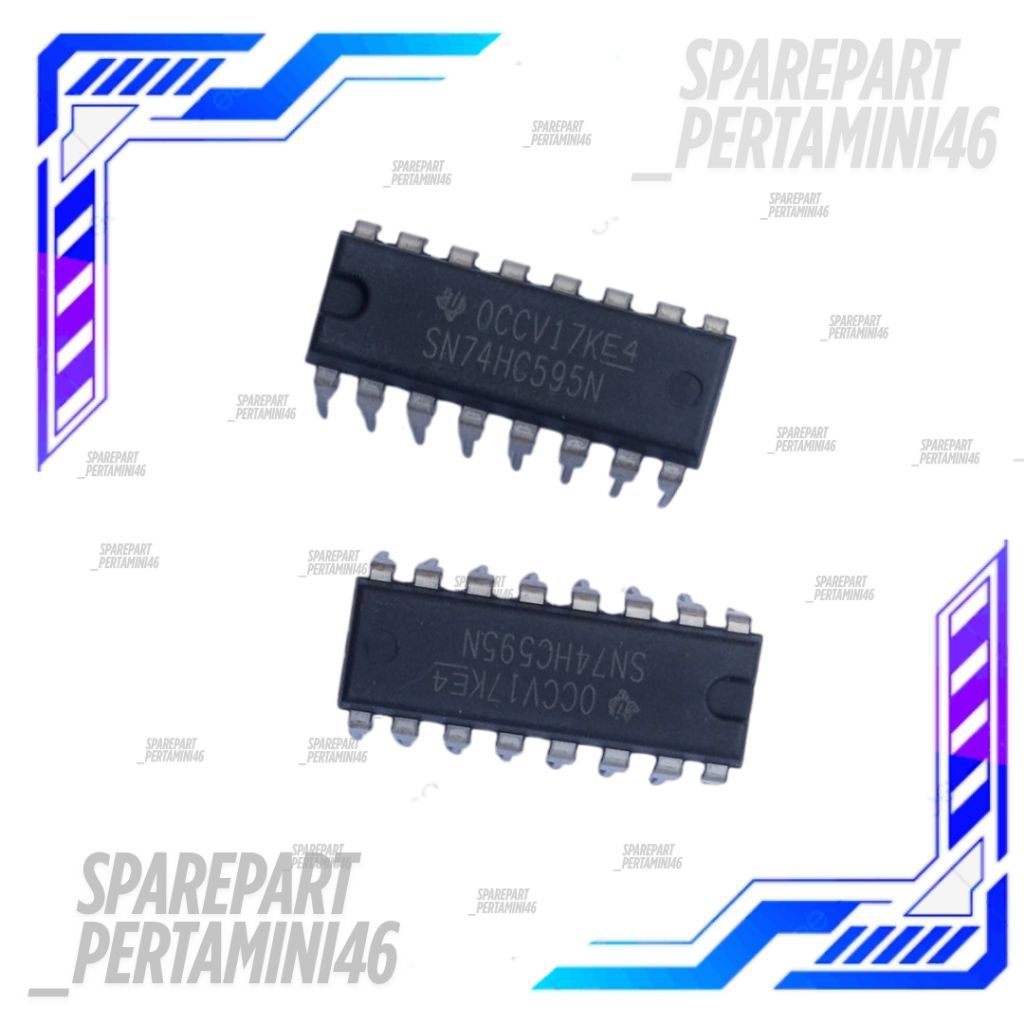 Ic SN74HC595N Original Texas Display Layar Segmen 7 Pom Mini Digital Terlaris