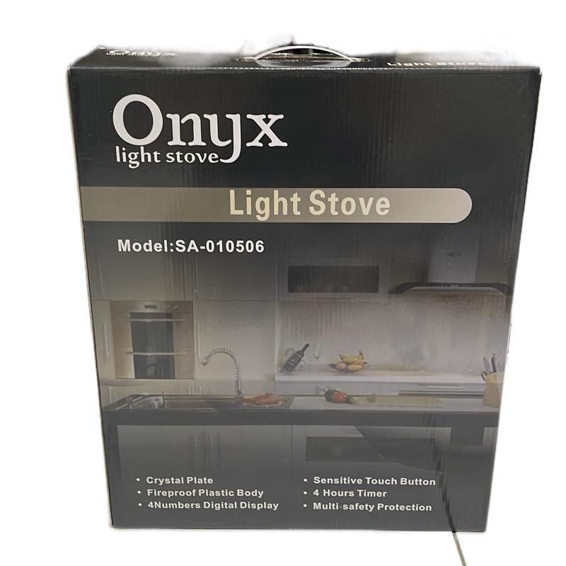 Onyx Light Stove SA-010506 Tahun 2025 Hitam Kaca Kompor Listrik 200W Hemat Energi