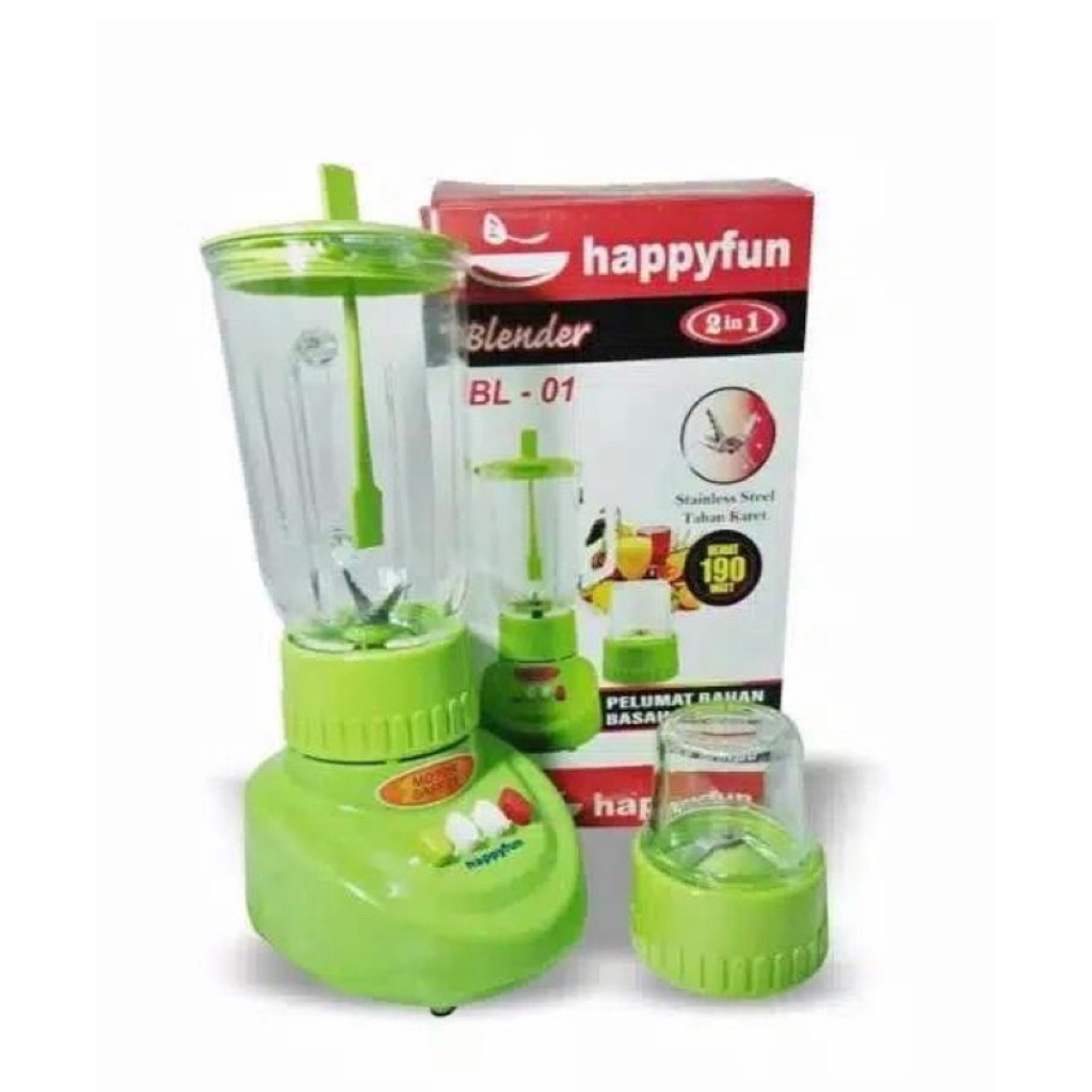 Blender Kaca Happy Fun BL01 blender bumbu blender minuman 2in1 blender murah merek happy fun makassa