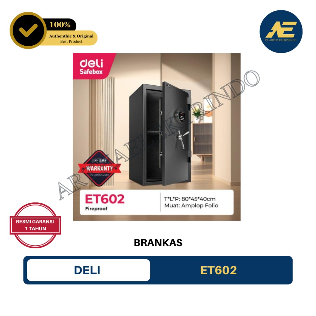Deli Safe Box - Brankas Digital Fireproof ET602 brankas besar big size