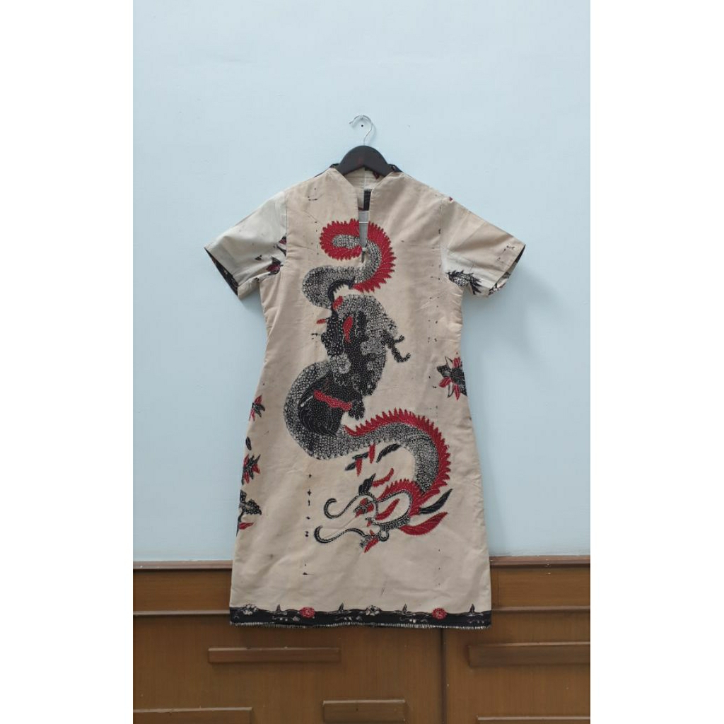 Dress Batik Tulis Premium Full Payet Naga Preloved