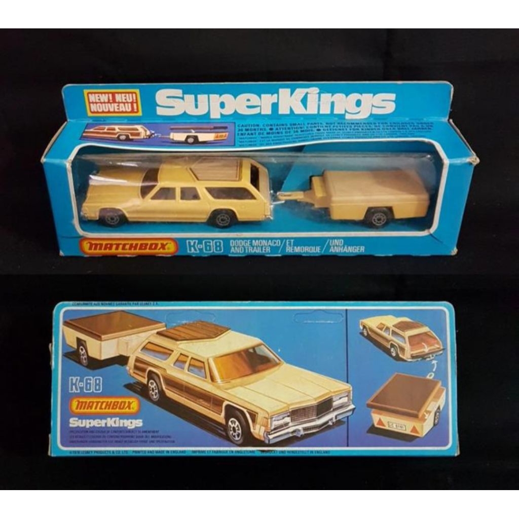 Matchbox Super Kings K68 Dodge Monaco And Trailer