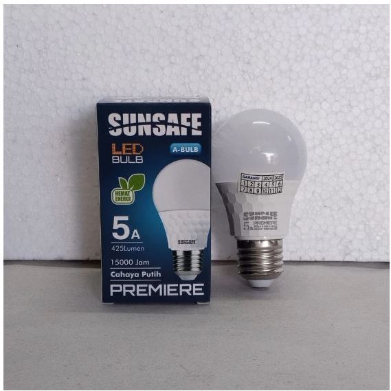 GROSIR Lampu bohlam led tabung sunsafe premier 5 WATT/ LAMPU MURAH MERIAH SUNSAFE PREMIER 5 W/ SUNSA