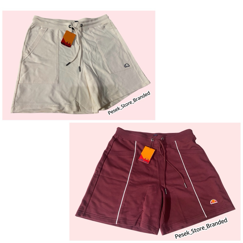 Celana Pendek Ellese wanita size XL beige & maroon Original bahan tebal