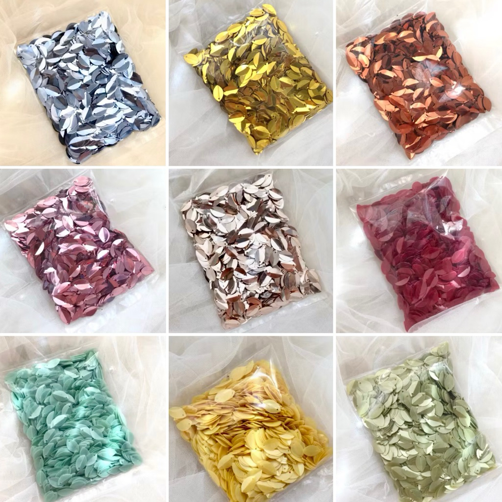 Payet EKONOMIS - Daun Sequin (50 gr) BUNGKUS BESAR