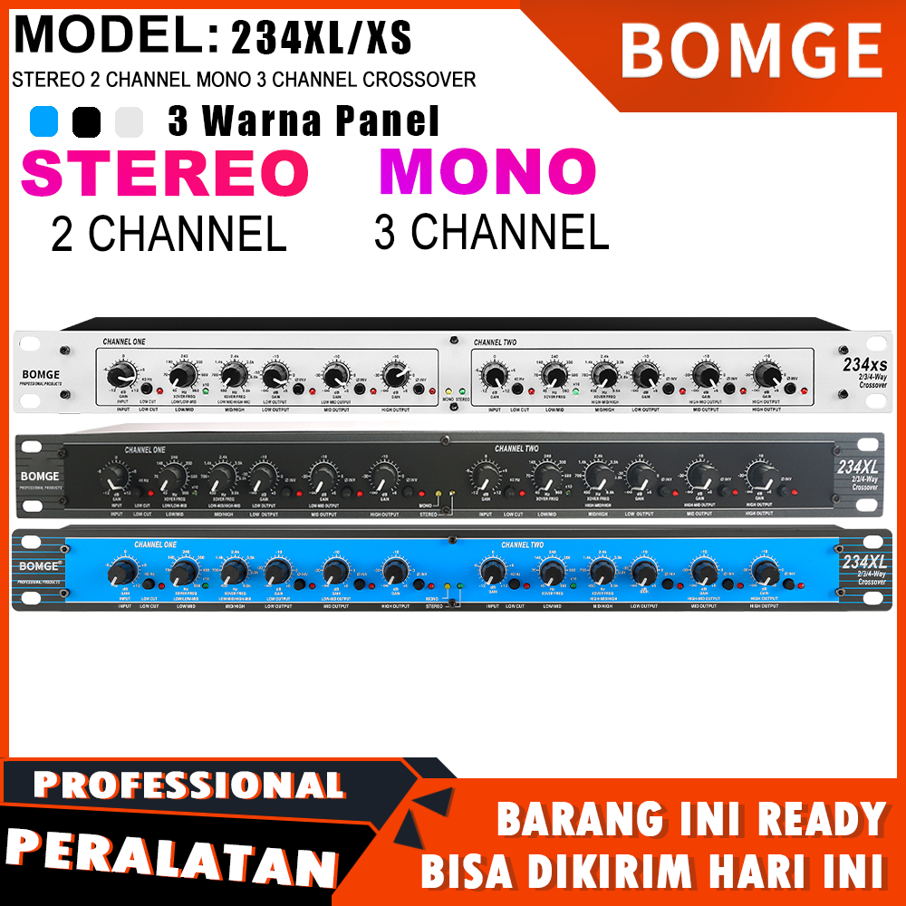 BOMGE DBX 234XL crossover equalizer stereo 2-way, mono 4-way crossover dengan konektor XLR dua salur