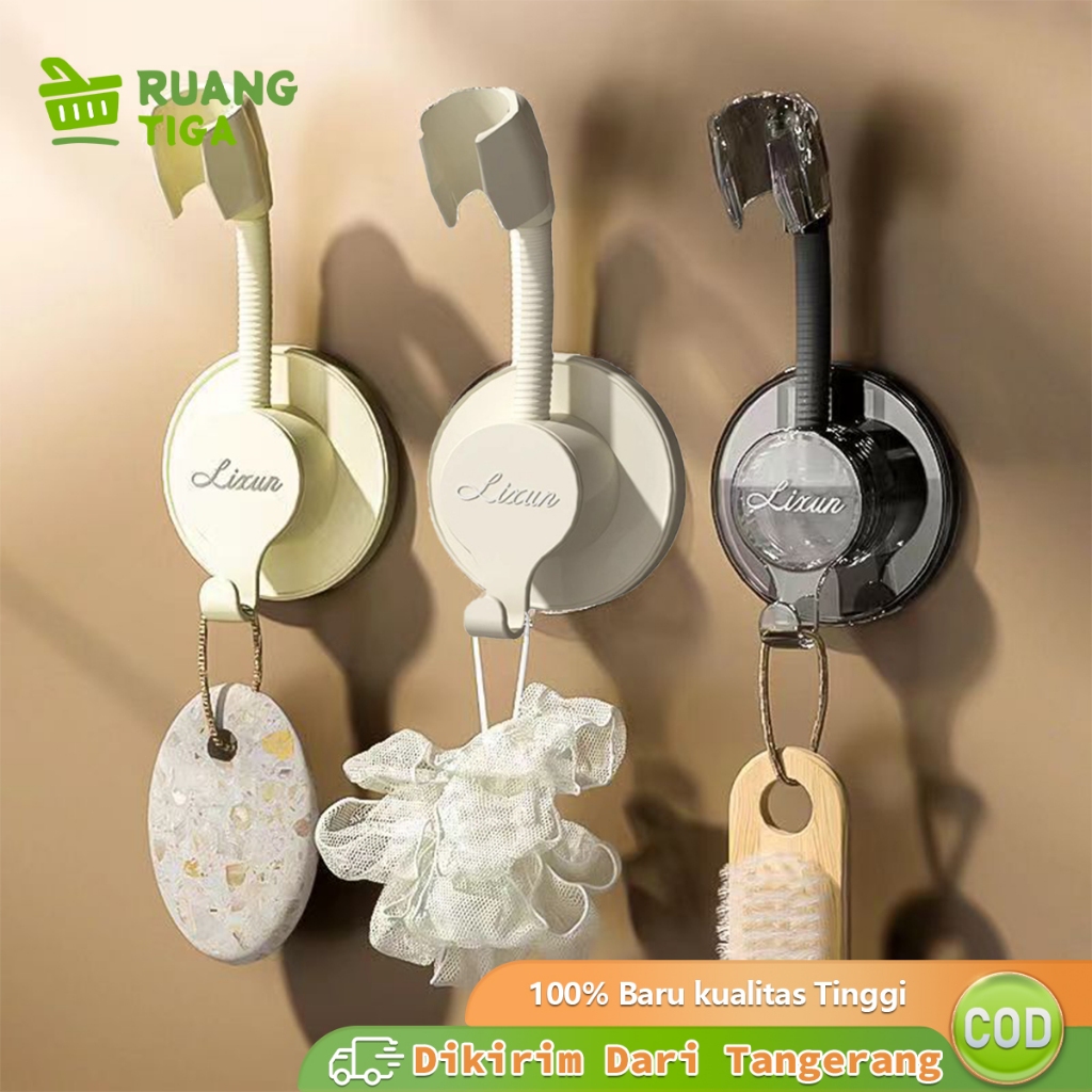 Gantunga Shower Mandi Hand Dudukan Shower Holder 360 Derajat Adjustable Penyangg Shower Holder