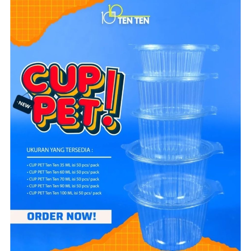 TENTEN CUP PUDING ULIR / CUP PET ULIR