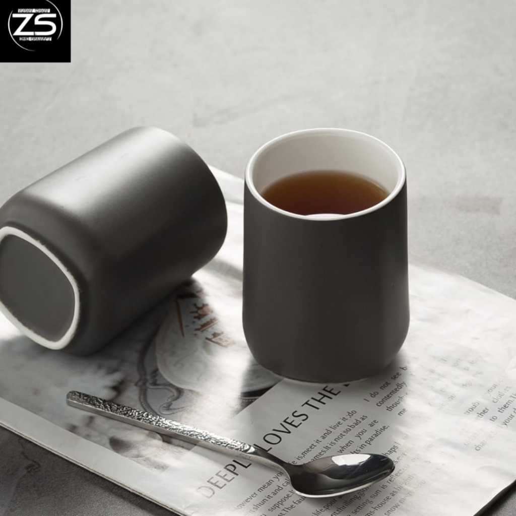 ZAYN - Mug Keramik Aesthectic Teh Kopi Tanpa Gagang 300ml
