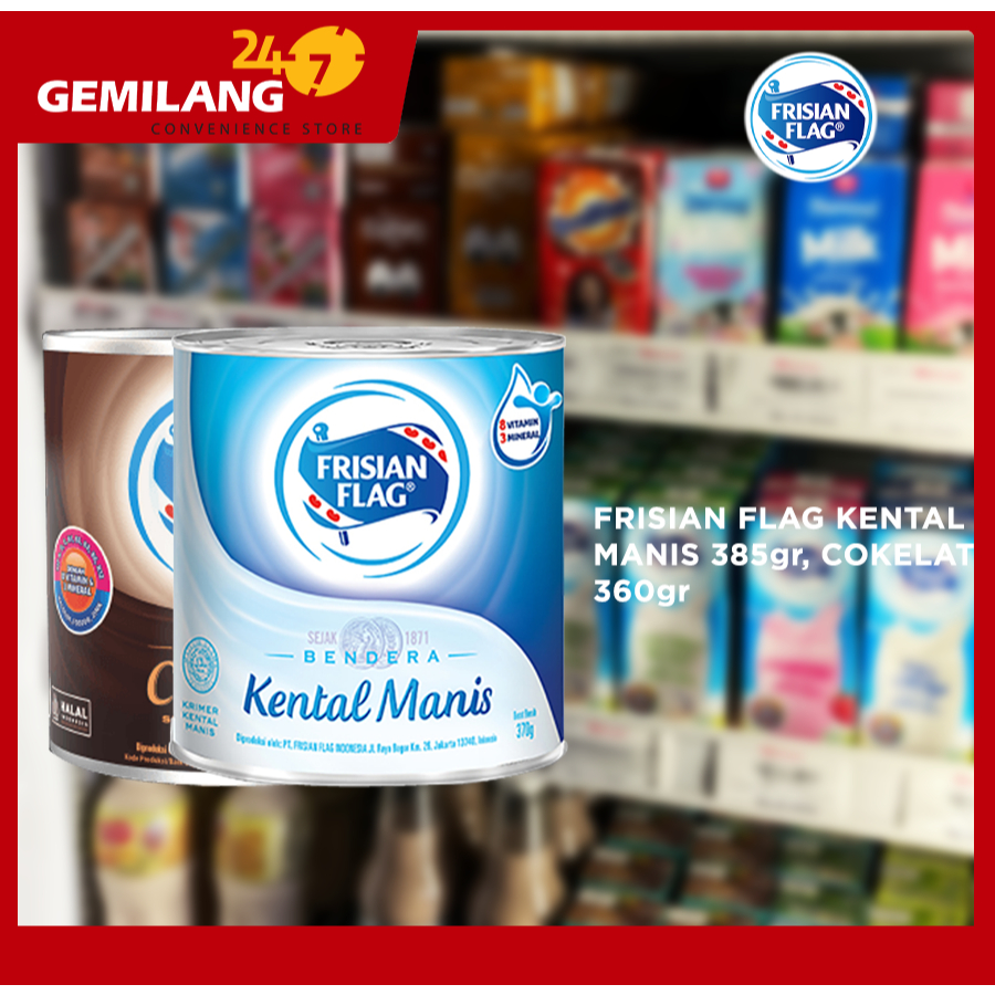 

FRISIAN FLAG KENTAL MANIS 385gr, COKELAT 360gr