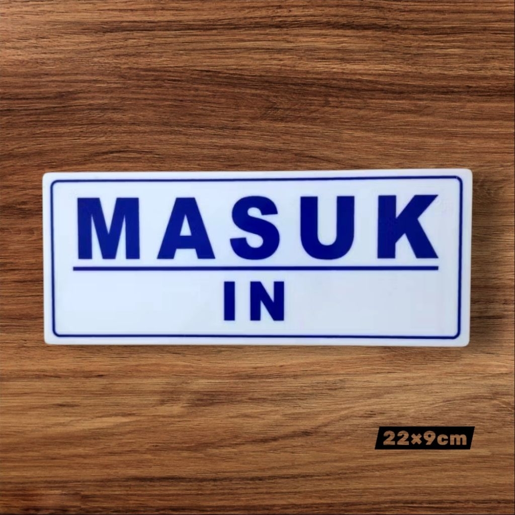 

Akrilik sign tanda tulisan MASUK / IN
