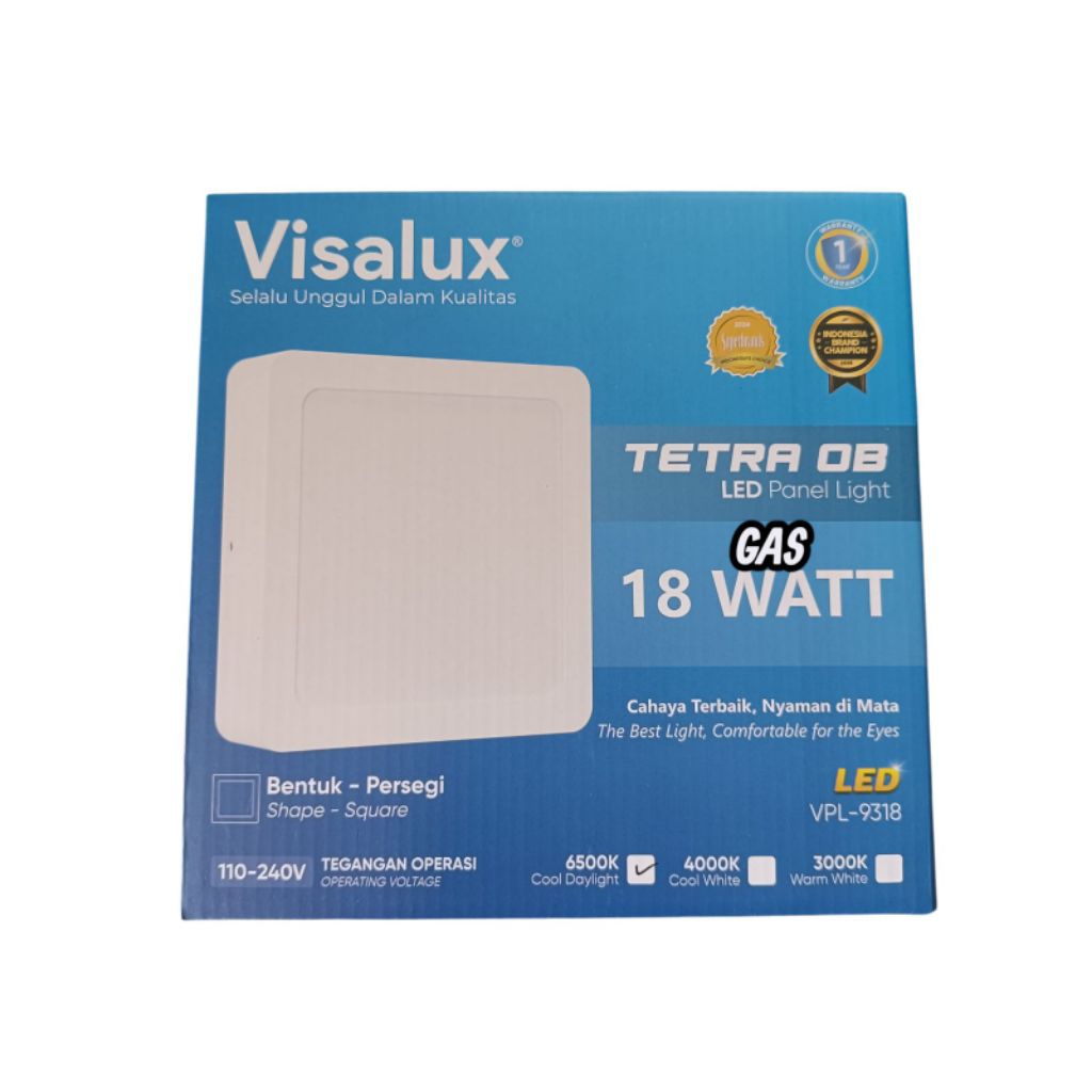 Lampu Downlight OB Visalux Tetra / Lampu Panel Light Visalux OB 9/12/15/18WATT