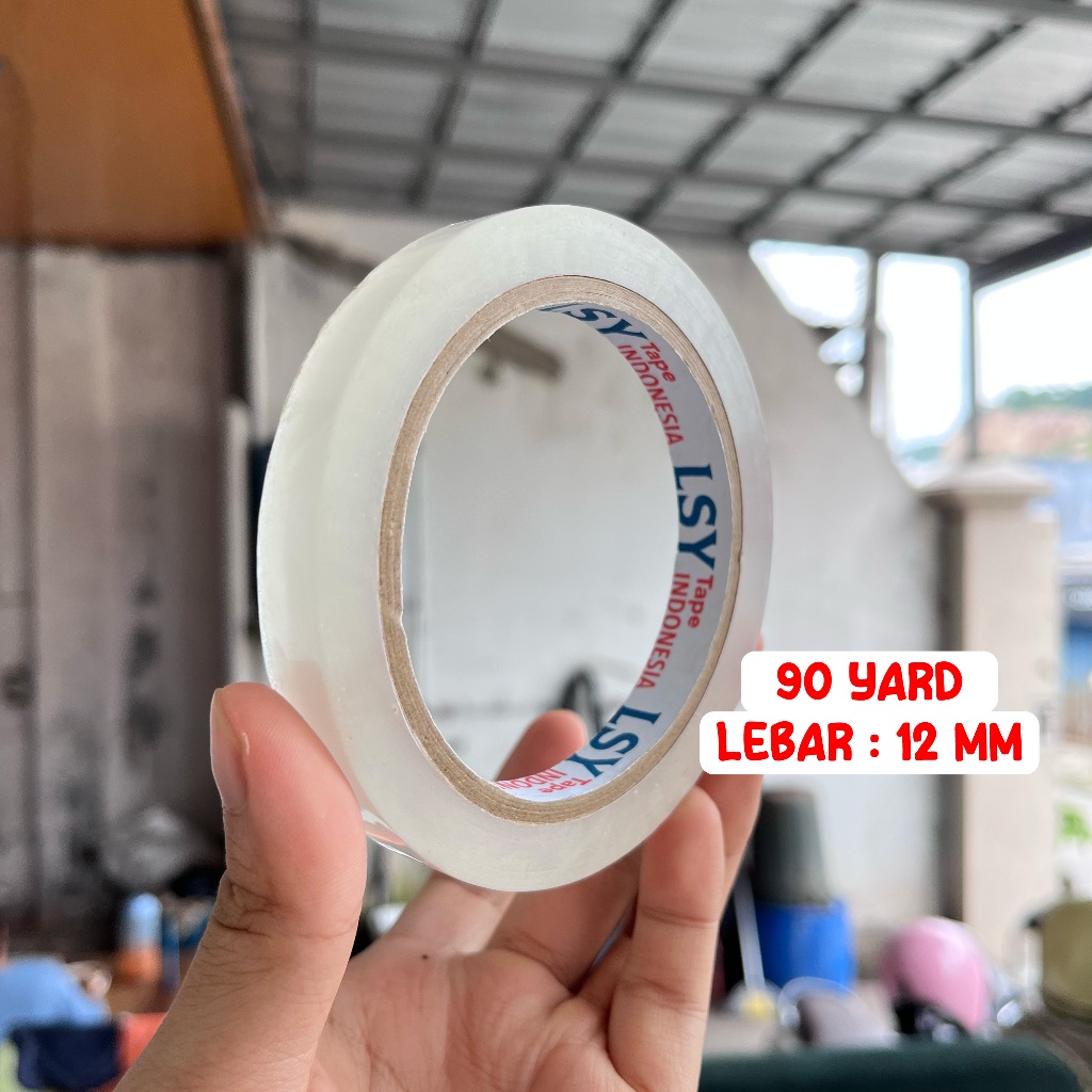 

Lakban Bening 12mm 90 Yard - Tape Perekat Serbaguna Grosir Paketori