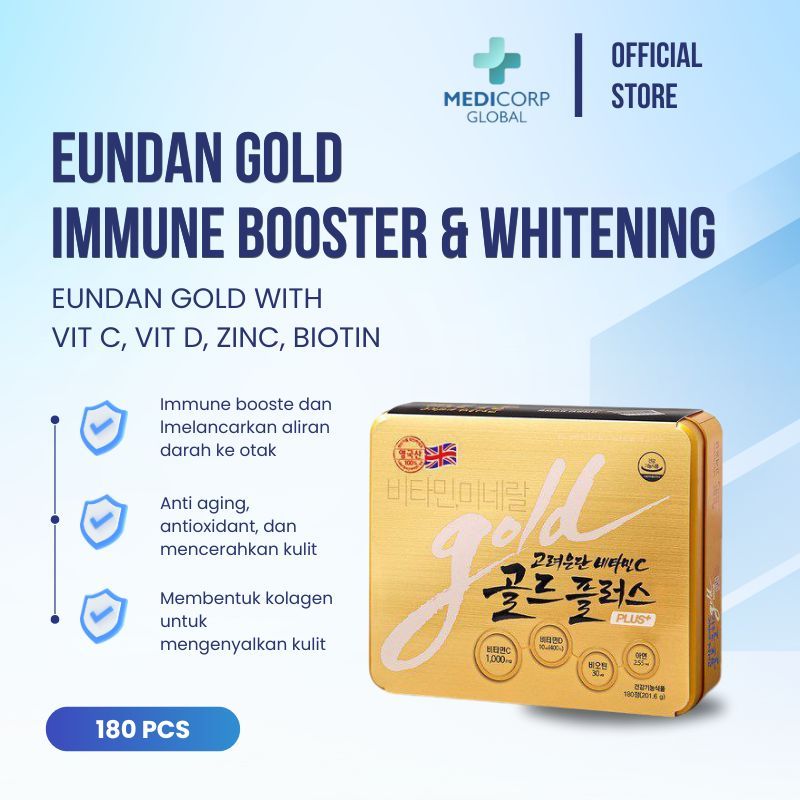 [MEDICORP - PO] Eun Dan GOLD imun booster + whitening VIT C D ZINC BIOTIN isi 180
