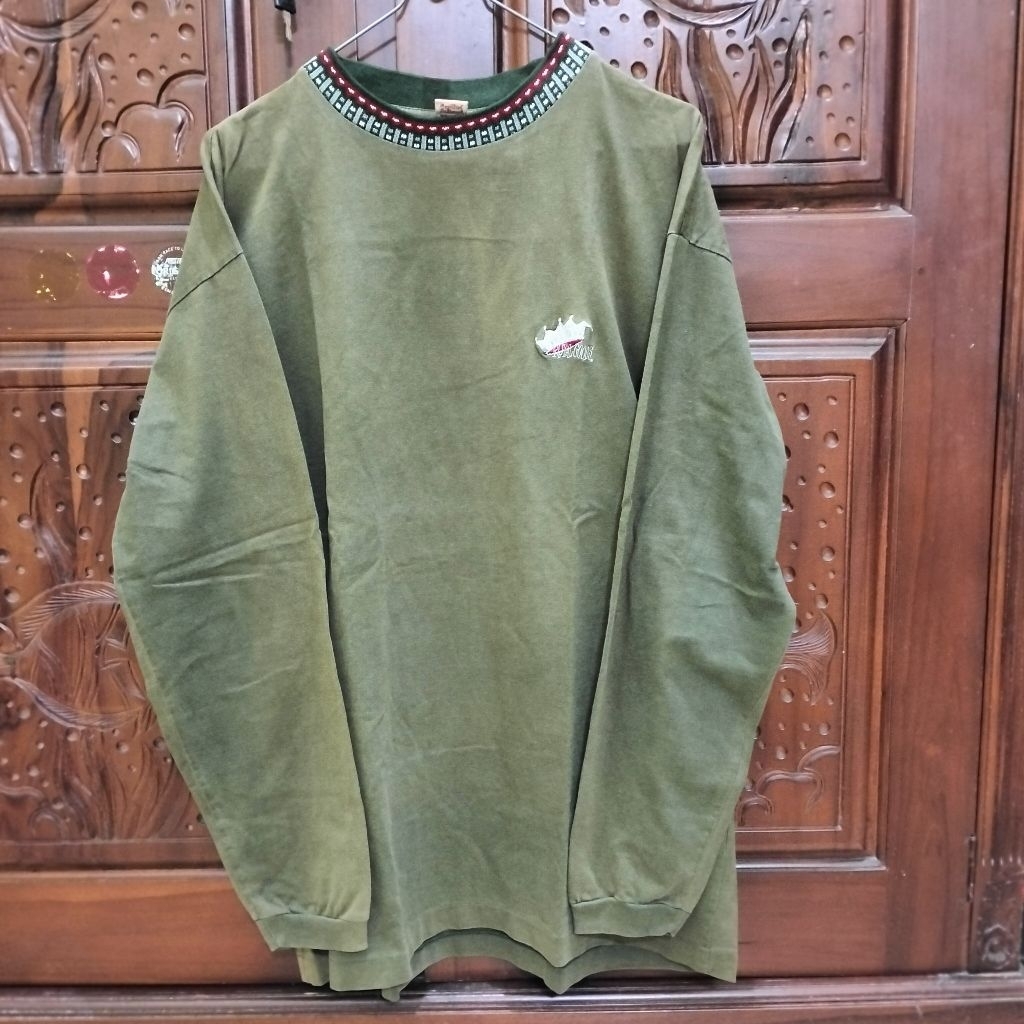 Vintage Stussy Longsleeve tomtom Mockneck 90s (Ultra Rare Made In Indonesia)