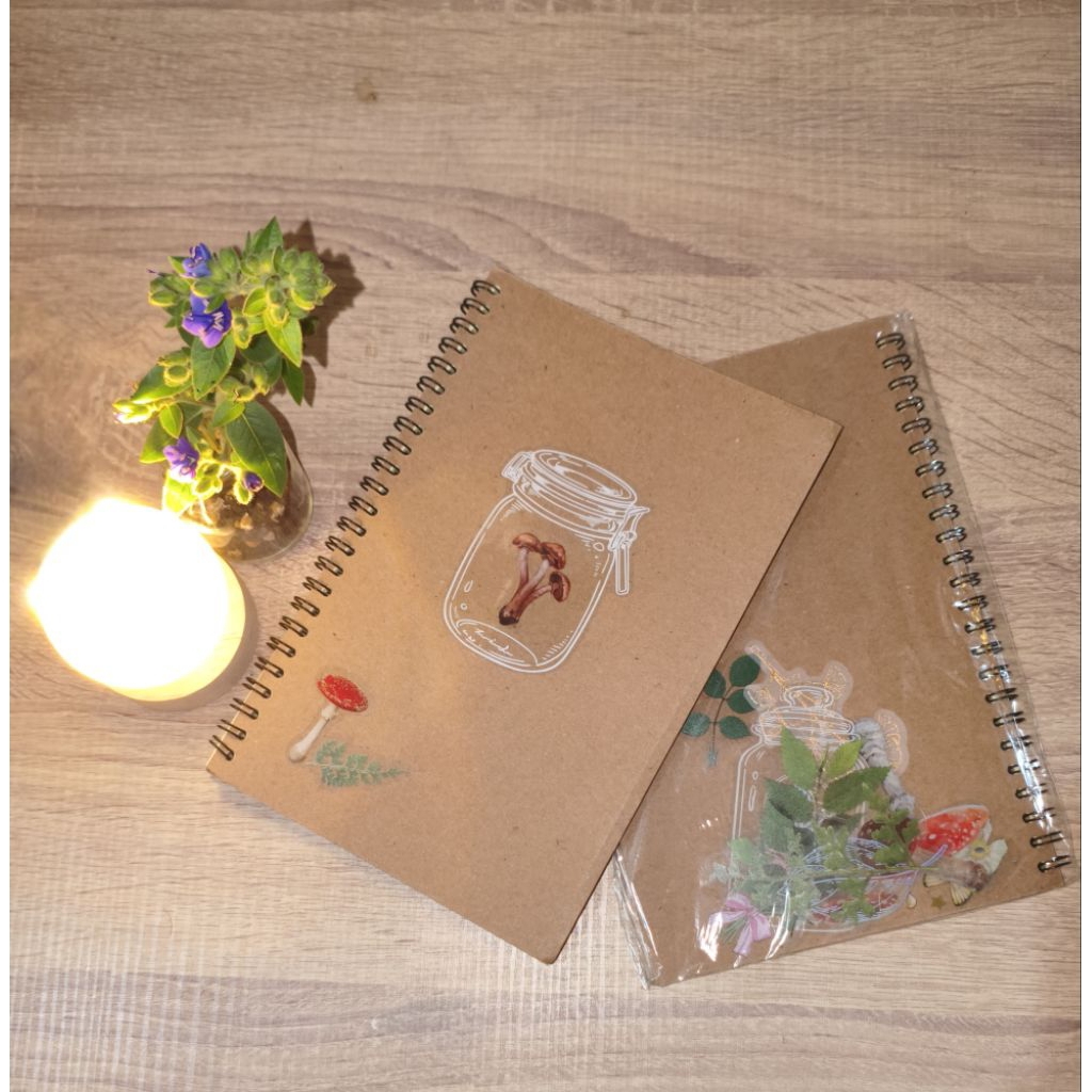 

Buku Jurnal Estetik Kreatif Coklat dengan Stiker Alam