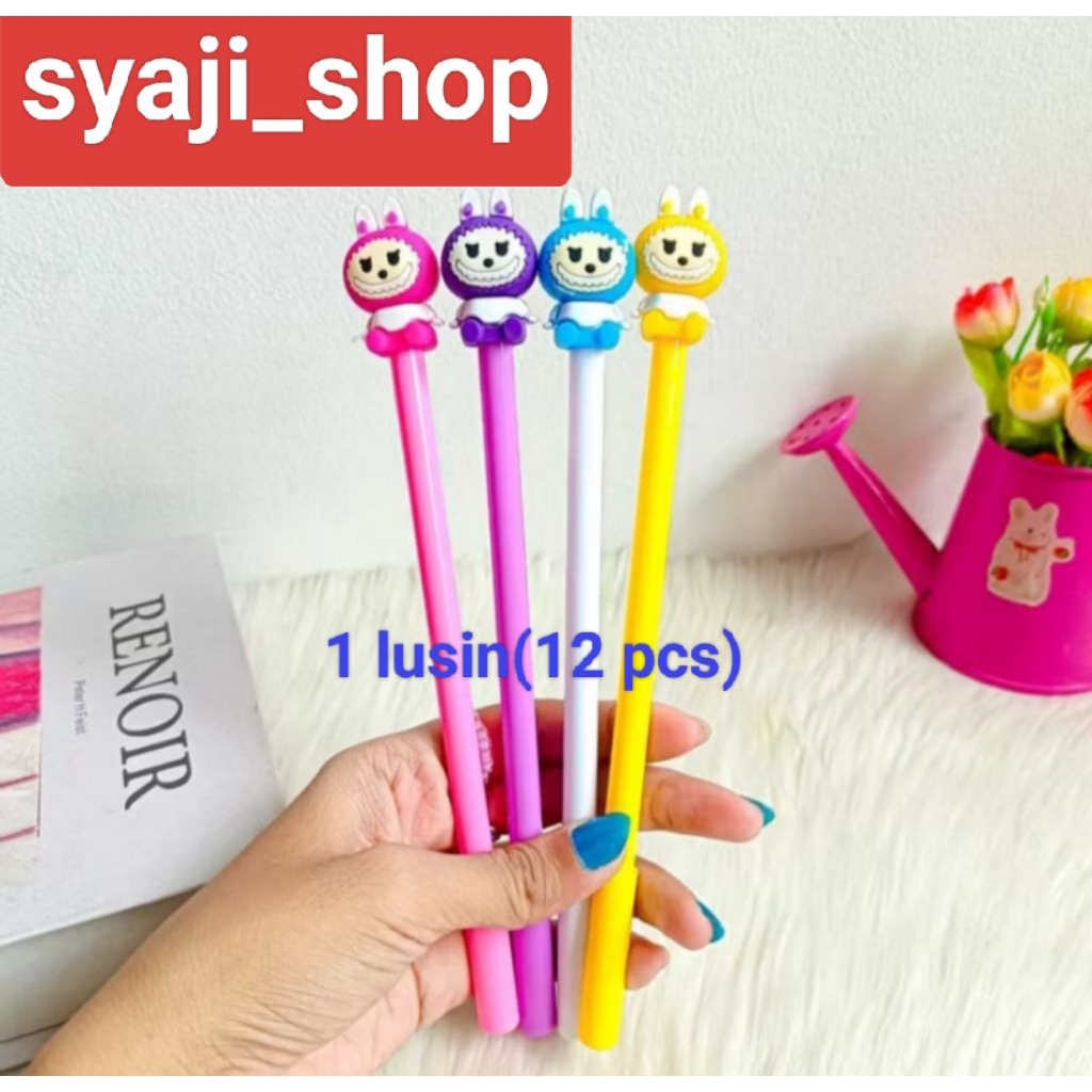 

12 PCS PULPEN GEL LABUBU LUCU IMUT UNIK KARAKTER ALAT TULIS SEKOLAH MURAH COD
