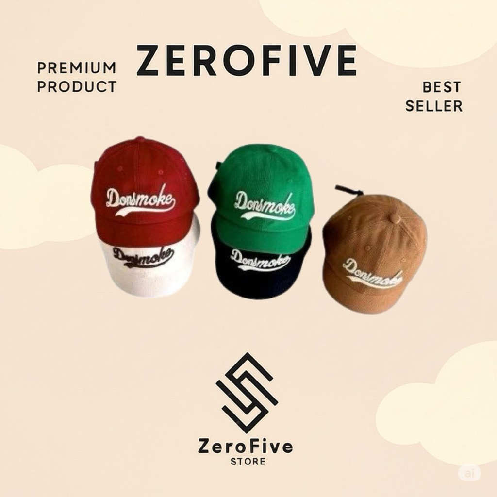 TOPI BASEBALL ANAK CEWEK COWOK USIA 1-2 tahun | Topi baseball anak lakilaki keren motif DONSMOKE |To