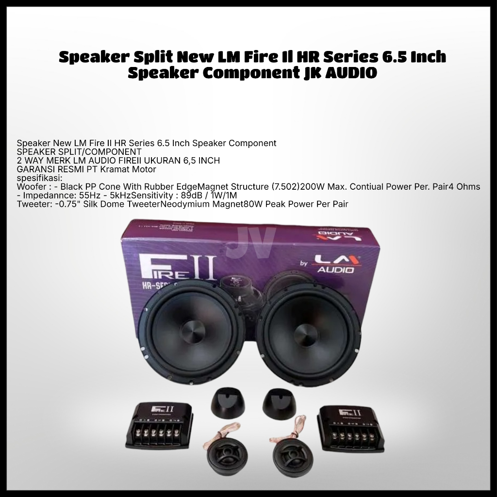Speaker Split New LM Fire Il HR Series 6.5 Inch Speaker Component JK AUDIO