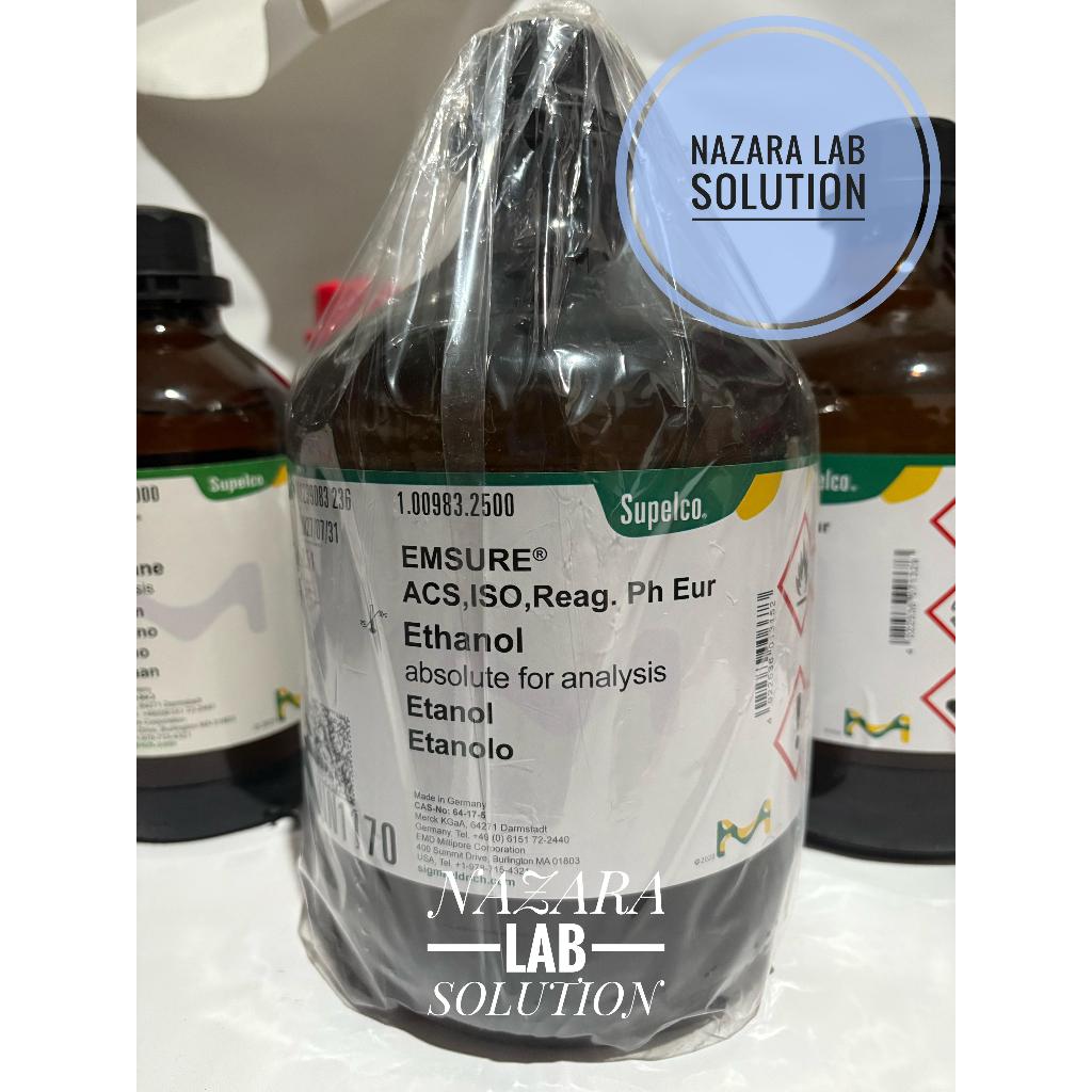ETHANOL Pro Analis / ALKOHOL ABSOLUTE 99% MERCK 100983 KEMASAN REPACK 500ML