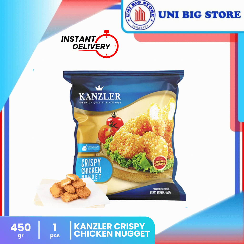 

Kanzler Crispy Chicken Nugget Bubble Crumbs 450 gr Nuget Ayam Krispi Olahan