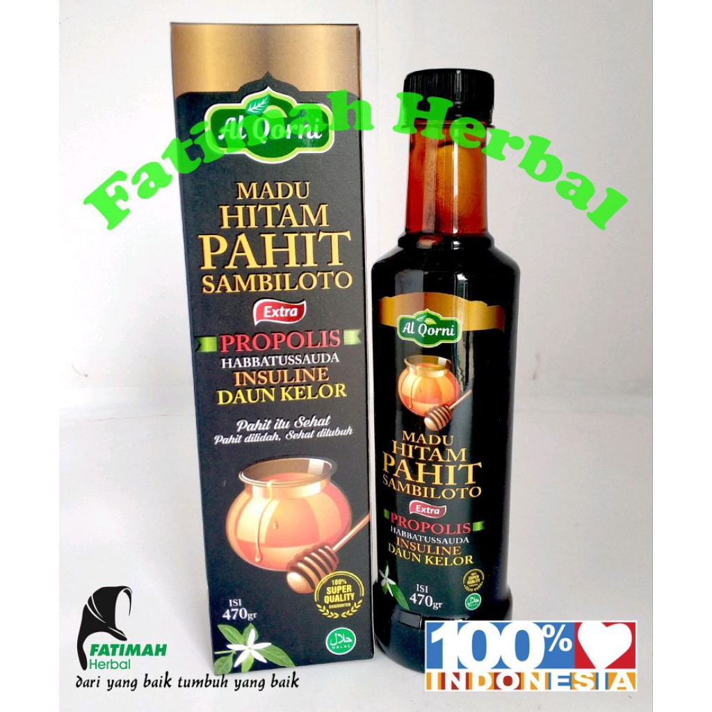 Madu Hitam Pahit Sambiloto Al Qorni - 470 gram
